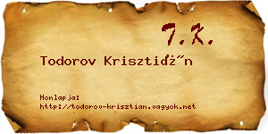 Todorov Krisztián névjegykártya