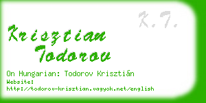krisztian todorov business card