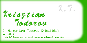 krisztian todorov business card